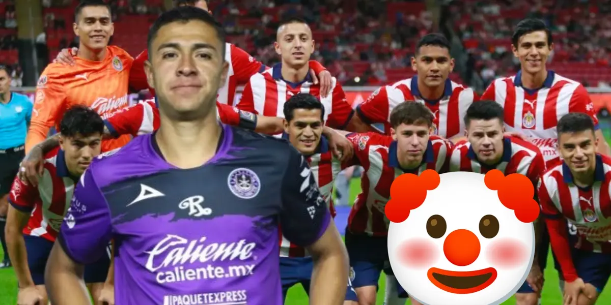 Andrés Montaño con el equipo de Chivas, emoji de payaso/La Máquina Celeste
