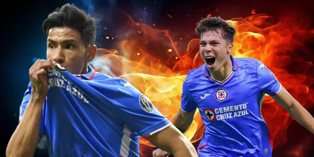 Antuna besando el escudo de Cruz Azul y Huescas detrás/La Máquina Celeste