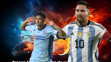 Antuna celebrando gol, con Messi/La Máquina Celeste