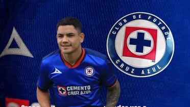 Gabriel Fernández con la jersey de Cruz Azul/La Máquina Celeste