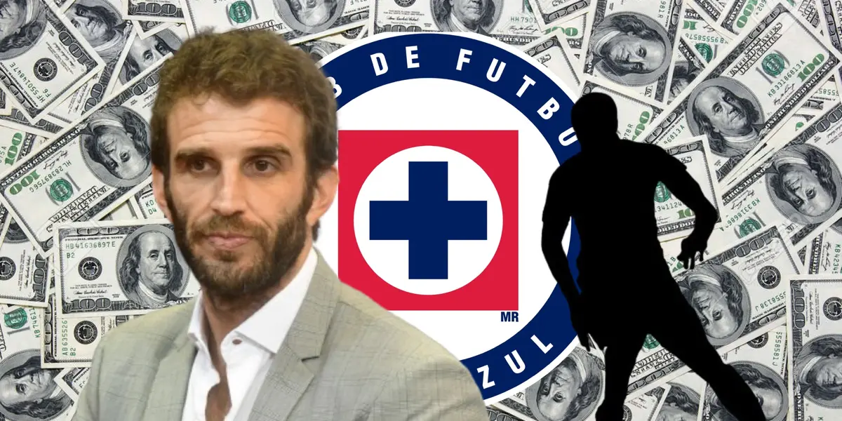 Iván Alonso de fondo el escudo de Cruz Azul, jugador oculto y dólares/La Máquina Celeste