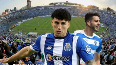 Jorge Sánchez junto a Alan Montes en el Estadio Azul/La Máquina Celeste