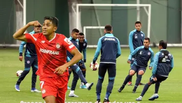 JuanPablo Domínguez celebrando gol, Cruz Azul entrenamiento/FOTO:Toluca-Cruz Azul