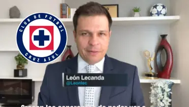 León Lecanda con el escudo de Cruz Azul/La Máquina Celeste