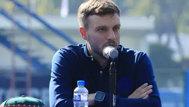 Martín Anselmi en su presentación con Cruz Azul (Fuente: Cruz Azul)