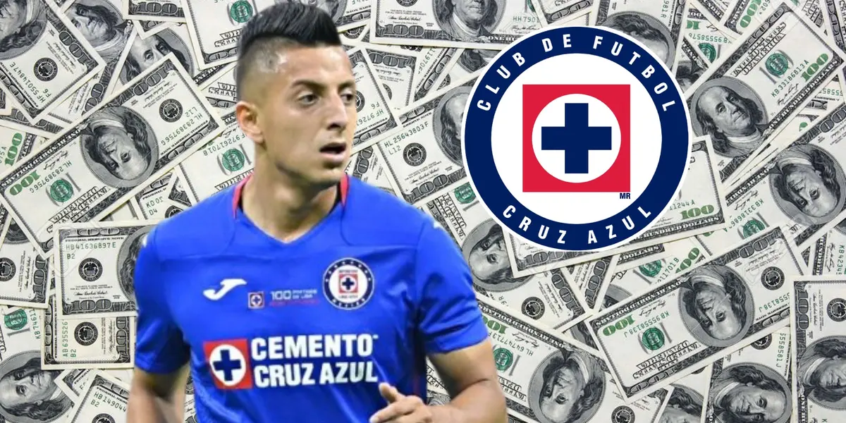 Roberto Alvarado y el escudo de Cruz Azul/La Máquina Celeste