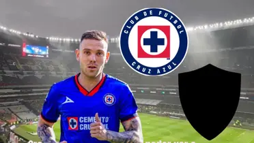 Rotondi en el Estadio Azteca, escudos de Cruz Azul y equipo oculto/La Máquina Celeste