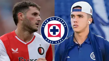 Santiago Giménez y Mateo Levy (Fuente: 365 Score / Cruz Azul)