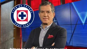 Alarcón con el escudo de Cruz Azul/La Máquina Celeste