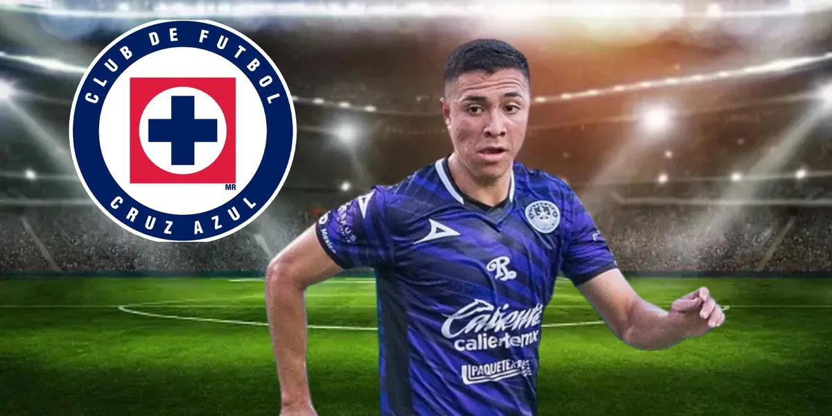 Andrés Montaño con el escudo de Cruz Azul/La Máquina Celeste