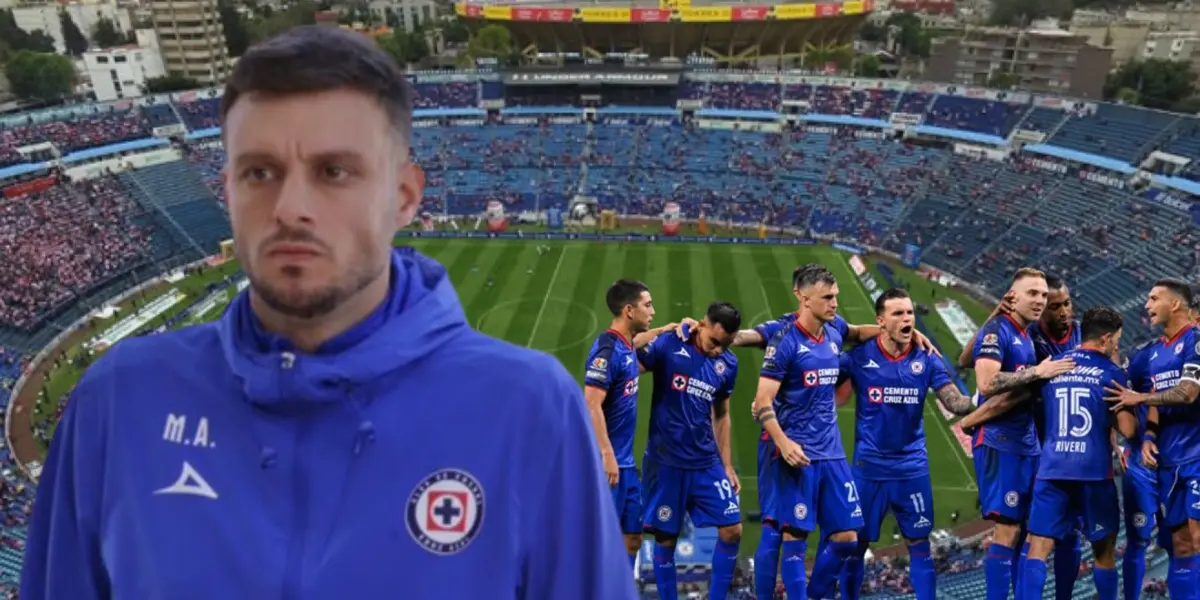 Anselmi con el equipo de Cruz Azul/FOTO La Máquina Celeste