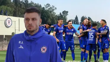 Anselmi y el equipo de Cruz Azul celebrando gol/FOTO: Imago-Cruz Azul