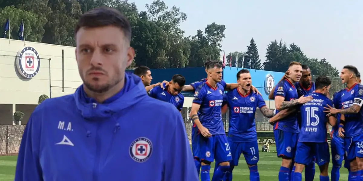 Anselmi y el equipo de Cruz Azul/La Máquina Celeste