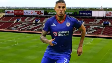 Carlos Salcedo y al fondo el Estadio de Bravos de Juárez (Foto: GettyImages)