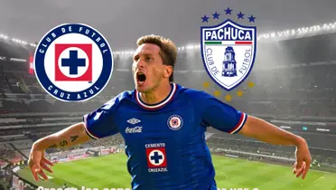 Chaco Giménez y los escudos de Pachuca y Cruz Azul/La Máquina Celeste