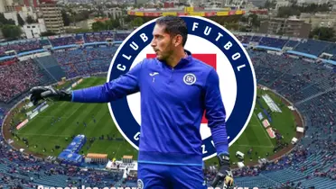 Corona antes de un juego, escudo de Cruz Azul/La Máquina Celeste