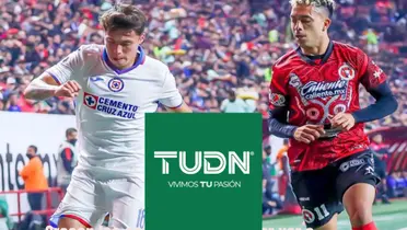 Cruz Azul enfrentando a Tijuana, Huescas en la portada y logo de TUDN/La Máquina Celeste