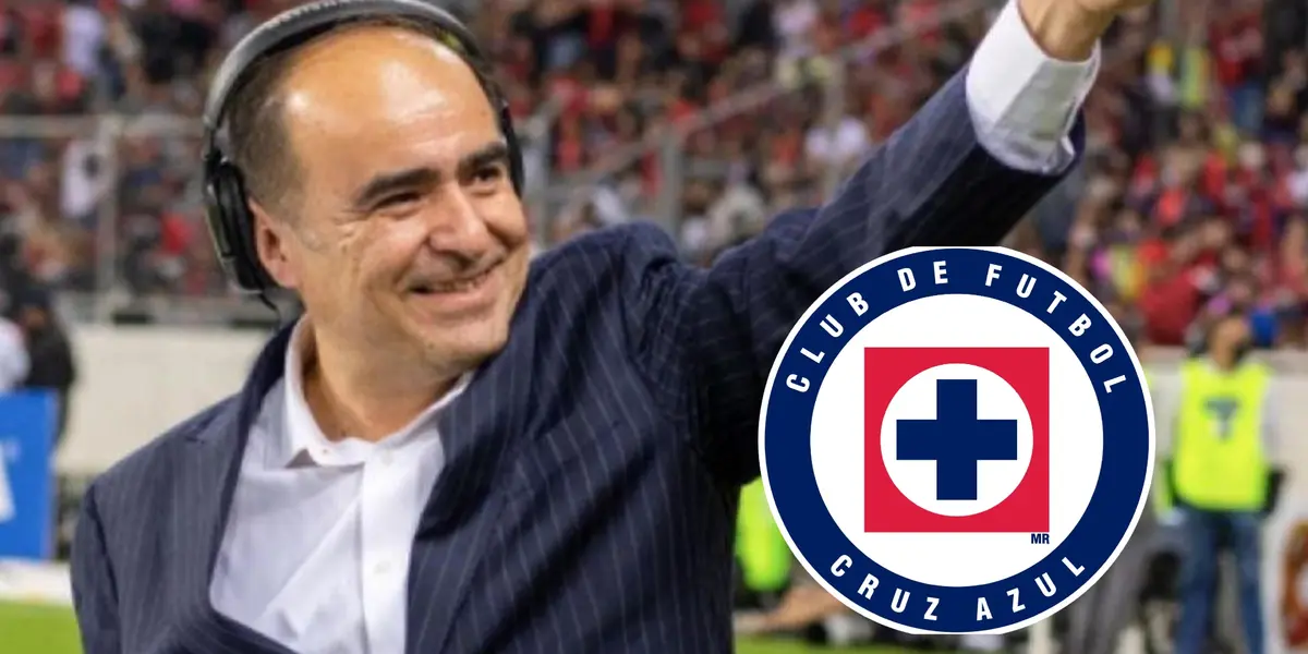 David Medrano y el escudo de Cruz Azul/La Máquina Celeste