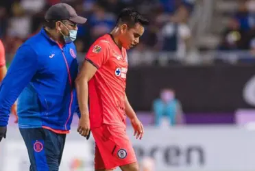 El mediocampista de Cruz Azul salió de cambio por lesión frente a Mazatlán