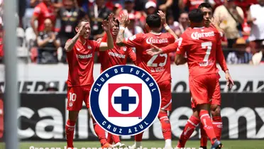 Equipo de Toluca, escudo de Cruz Azul