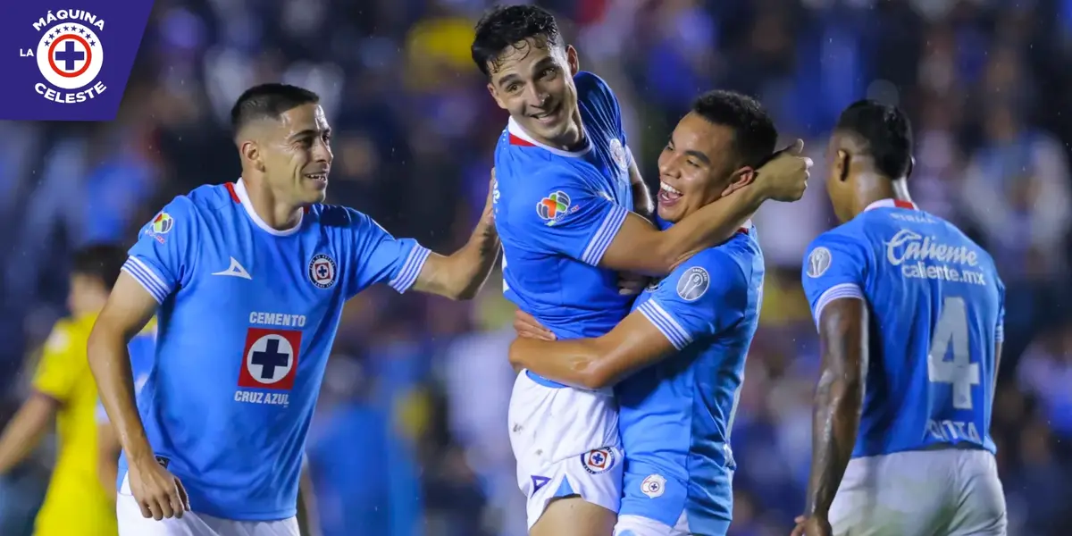 Festejo de los jugadores de Cruz Azul (Fuente: 90min)