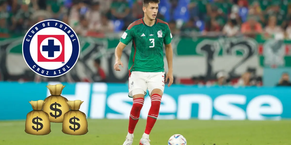 Foto: Transfermarkt / César Montes vistiendo la camiseta de la Selección de México 