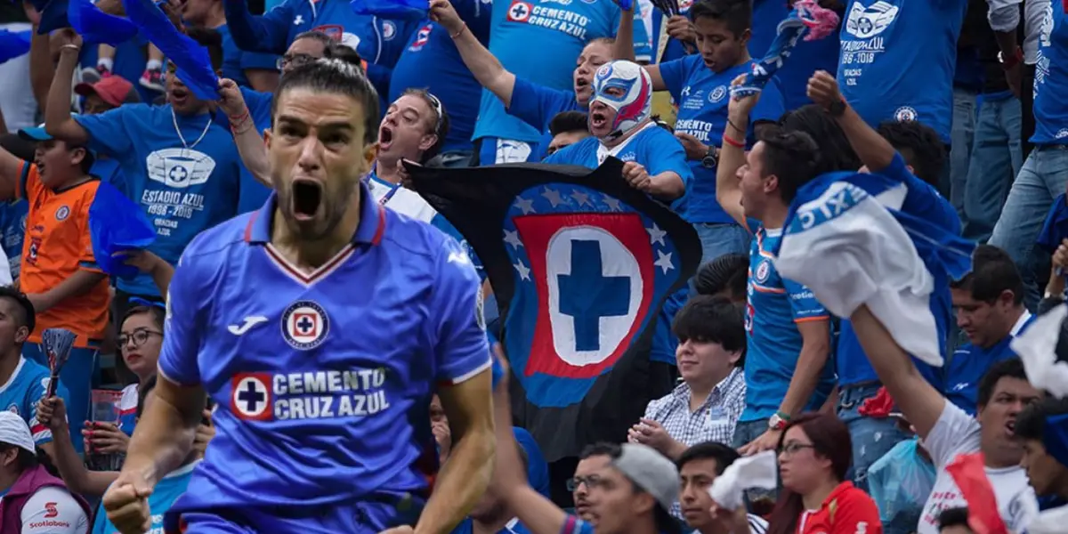 Ignacio Rivero marcando gol, la afición de fondo/La Máquina Celeste