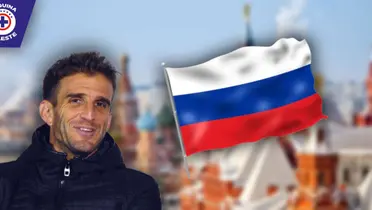 Iván Alonso y bandera de Rusia (Fuente: ESPN)