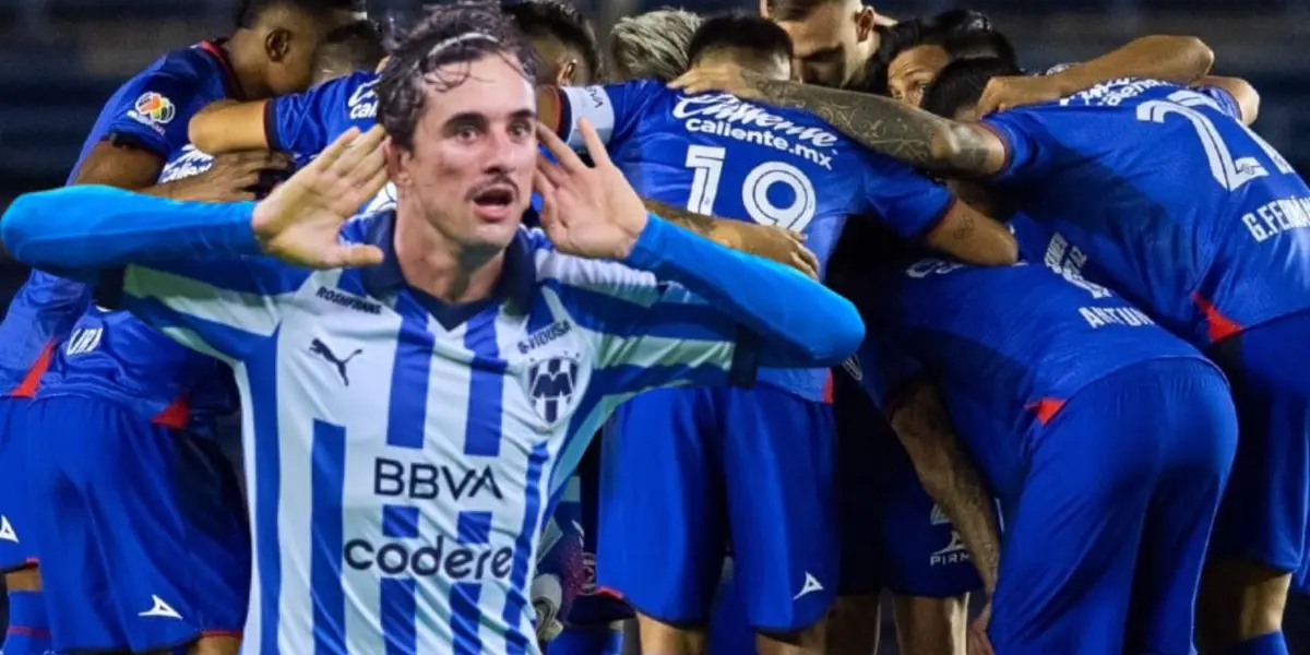 Jordi Cortizo celebrando gol con el equipo de Cruz Azul/La Máquina Celeste