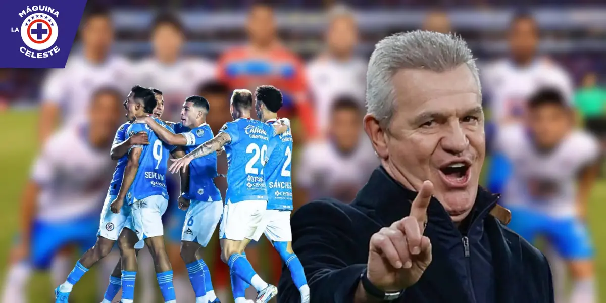 Jugadores de Cruz Azul y Javier Aguirre (Fuente: Marca)