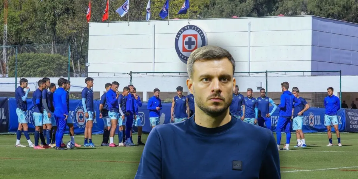 Martín Anselmi en los entrenamientos de Cruz Azul (Fuente: ESPN)