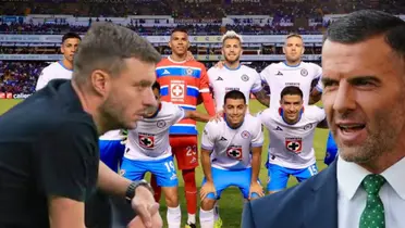 Martín Anselmi, 'Tito'Villa y al fondo Cruz Azul (Foto: GettyImages)