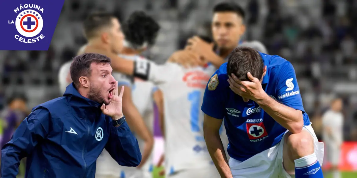 Martín Anselmi y jugadores de Cruz Azul (Fuente: Futbolsapiens / Marca)