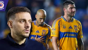 Martín Anselmi y jugadores de Tigres (Fuente: MEXSPORT)