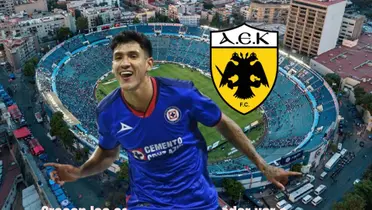 Uriel Antuna, escudo del AEK de Atenas/La Máquina Celeste